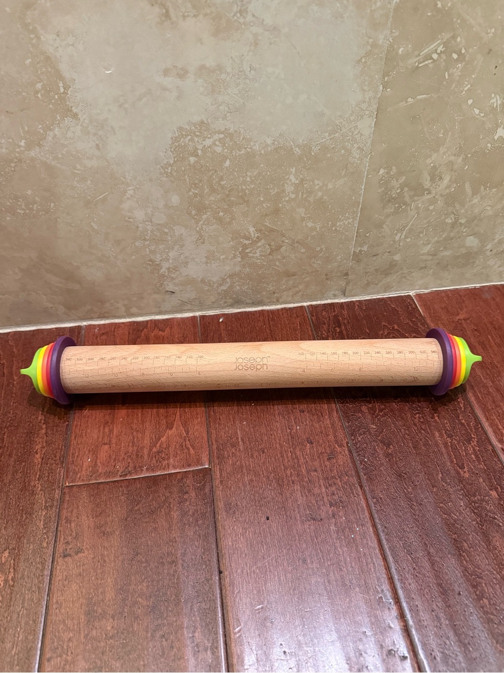 Joseph Joseph Precision Adjustable Rolling Pin Set of Thickness Rings